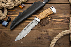 Нож Кондор-2 (Х12МФ, Наборная береста, Алюминий)