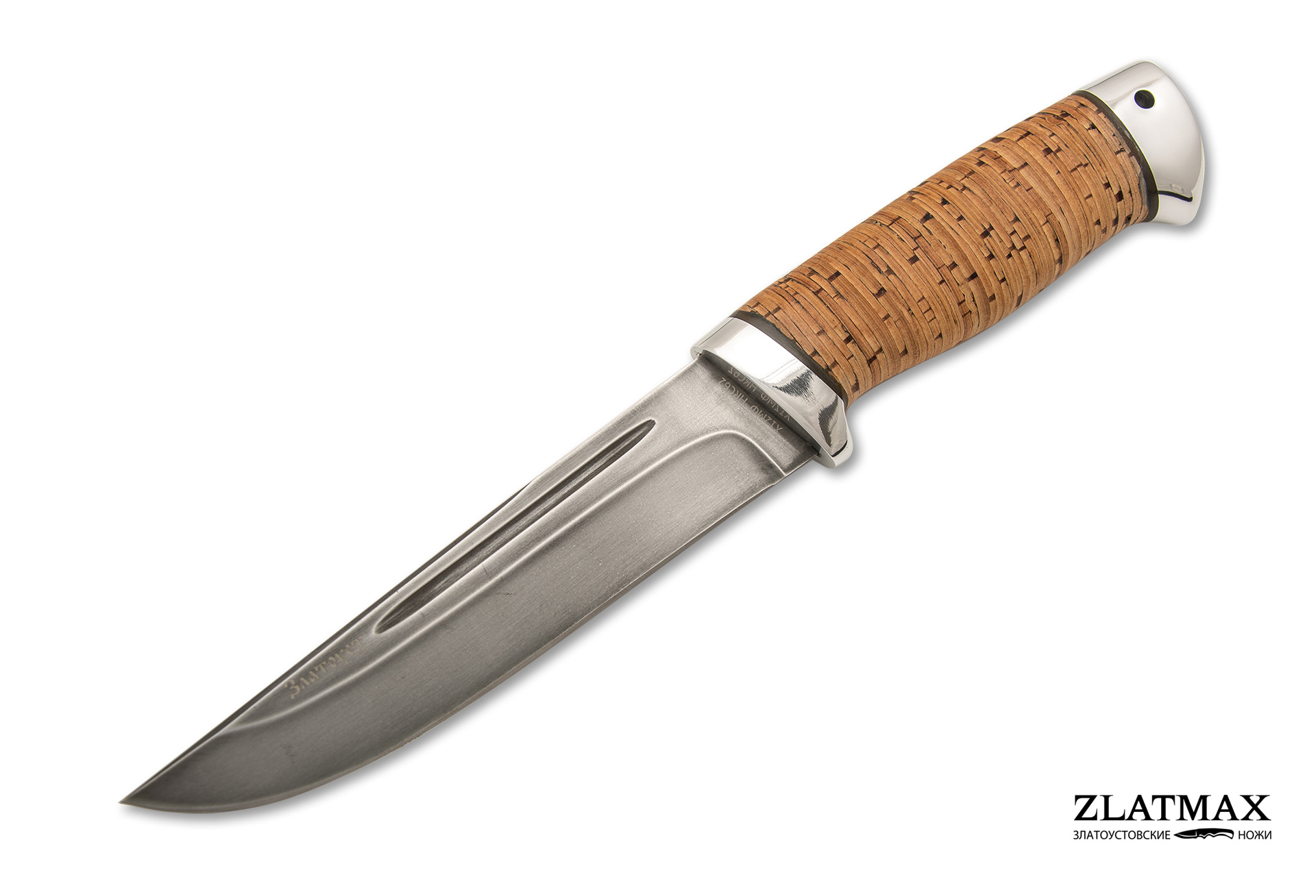 Нож Куница (Х12МФ, Наборная береста, Алюминий)