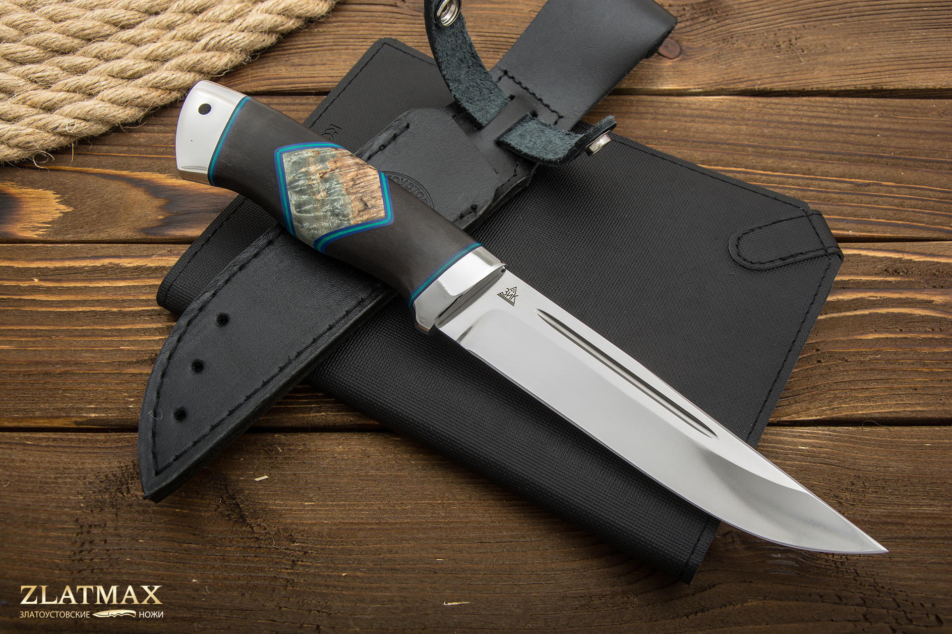 Нож Куница (95Х18, Комбинированная люкс, Алюминий)