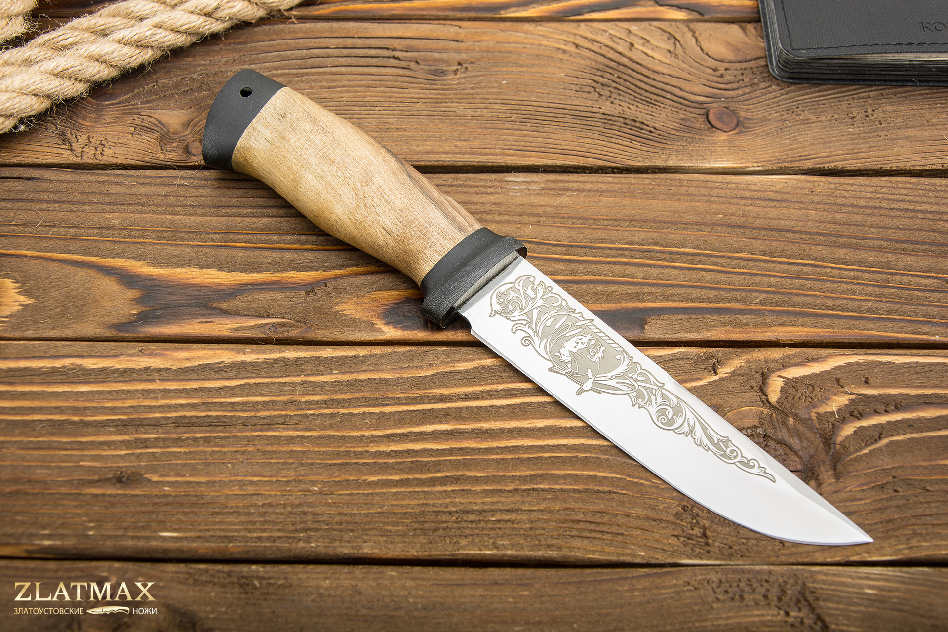 Нож Сайга (95Х18, Орех, Текстолит)