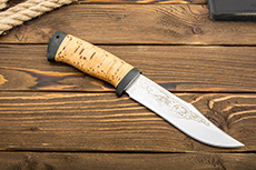 Нож Койот (95Х18, Наборная береста, Текстолит)