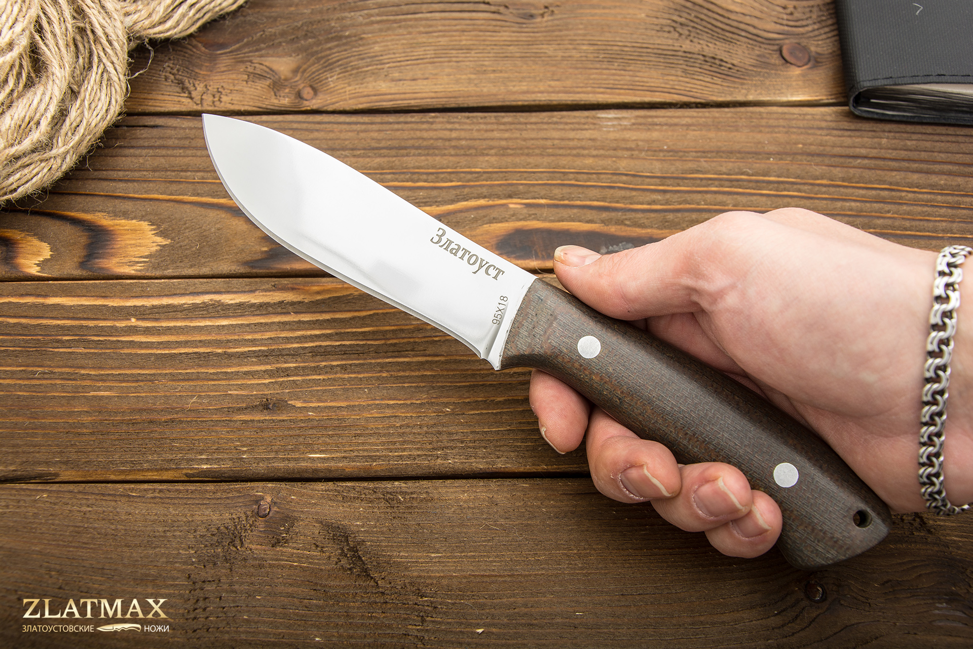Нож Мангуст ЦМ (95Х18, Накладки текстолит)