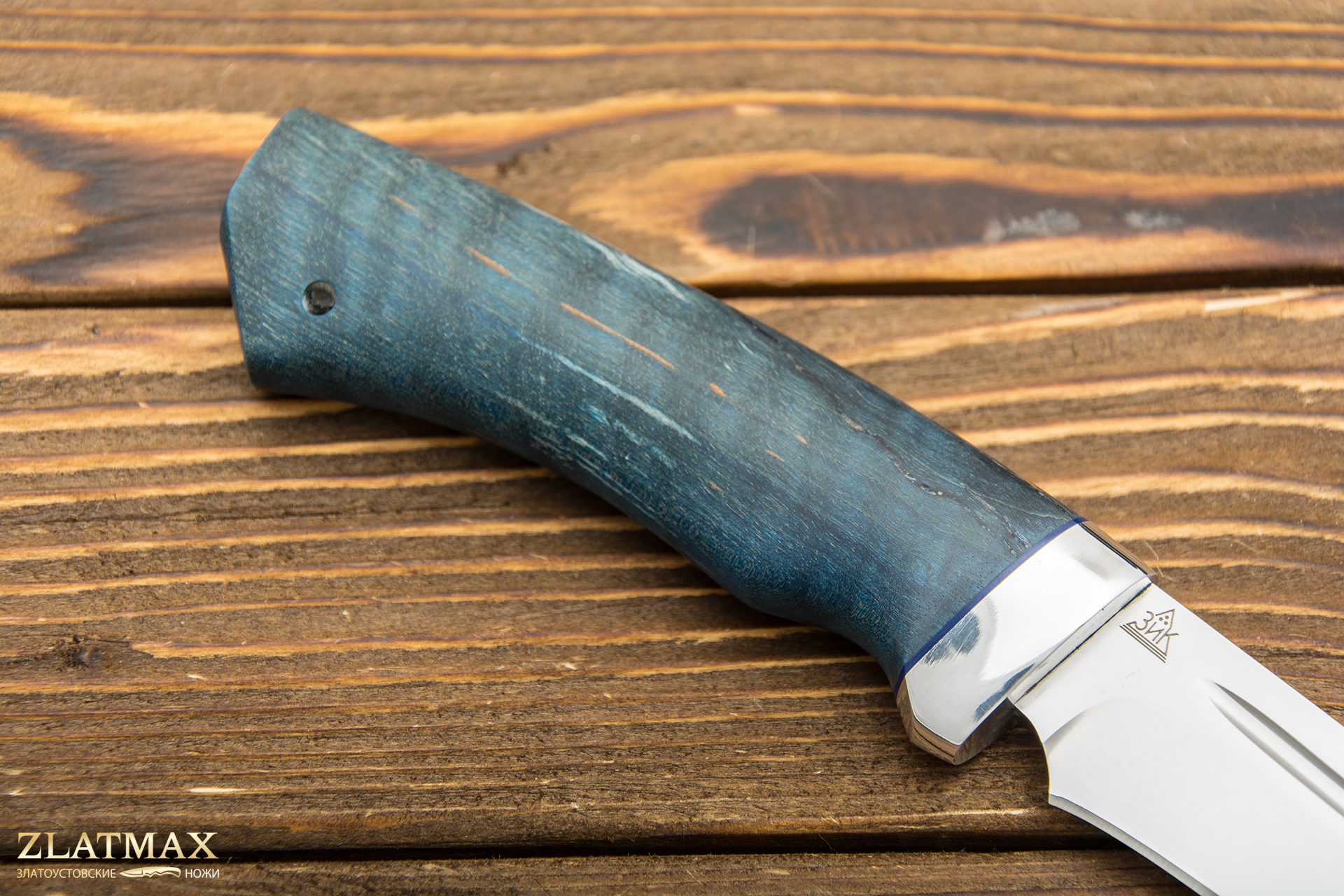 Нож Кондор-2 (110Х18М-ШД, Стабилизированная карельская береза, Алюминий)