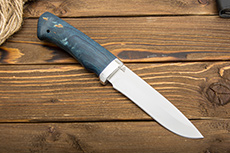 Нож Дуплет 2 (110Х18М-ШД, Стабилизированная карельская береза, Алюминий)