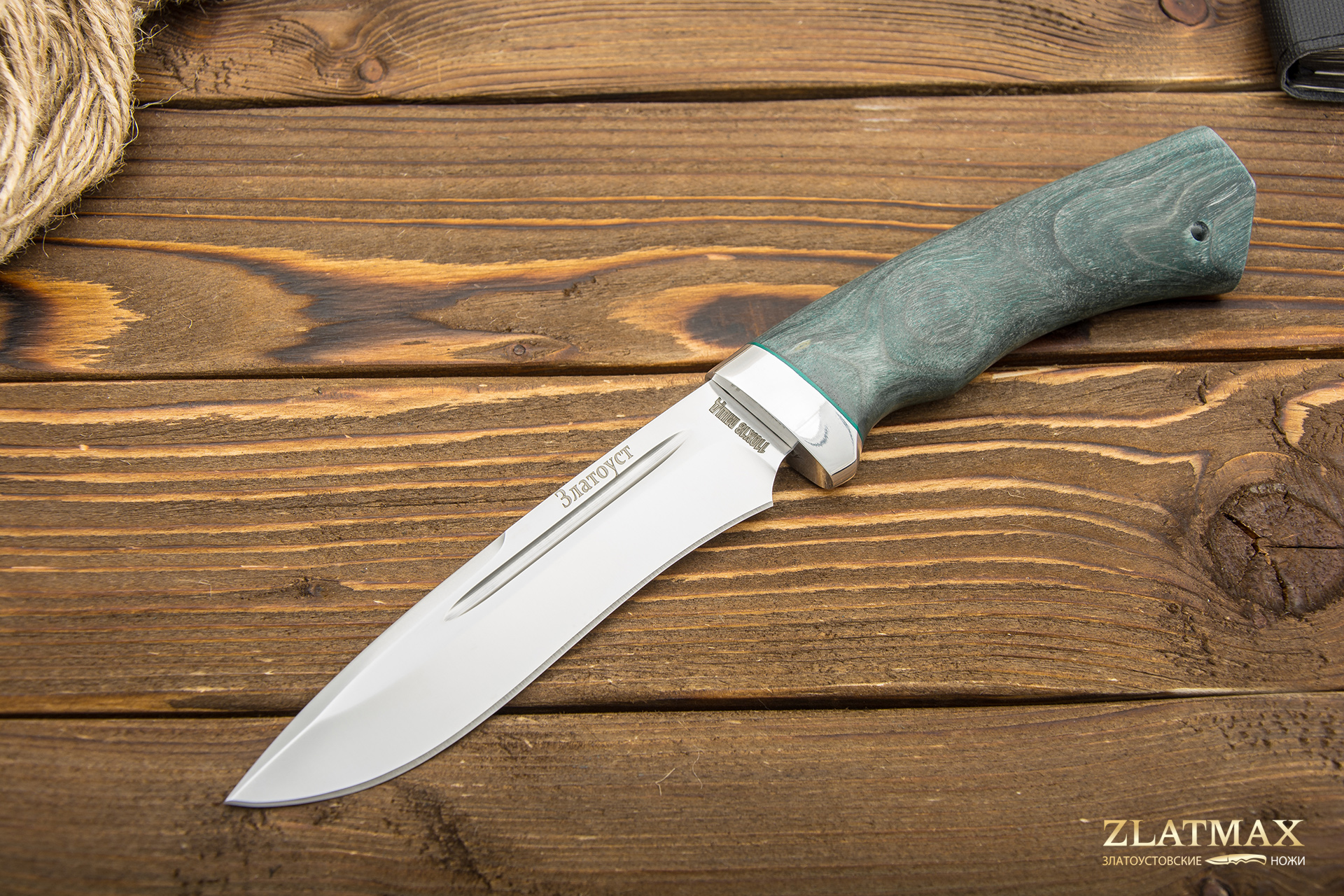 Нож Кондор-2 (110Х18М-ШД, Стабилизированная древесина, Алюминий) фото-01