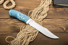 Нож Акела (ELMAX, Стабилизированный кап клёна, Алюминий)