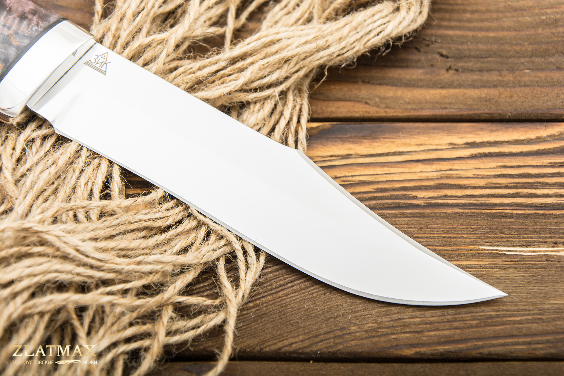 Нож Койот (ELMAX, Стабилизированная карельская береза, Алюминий)