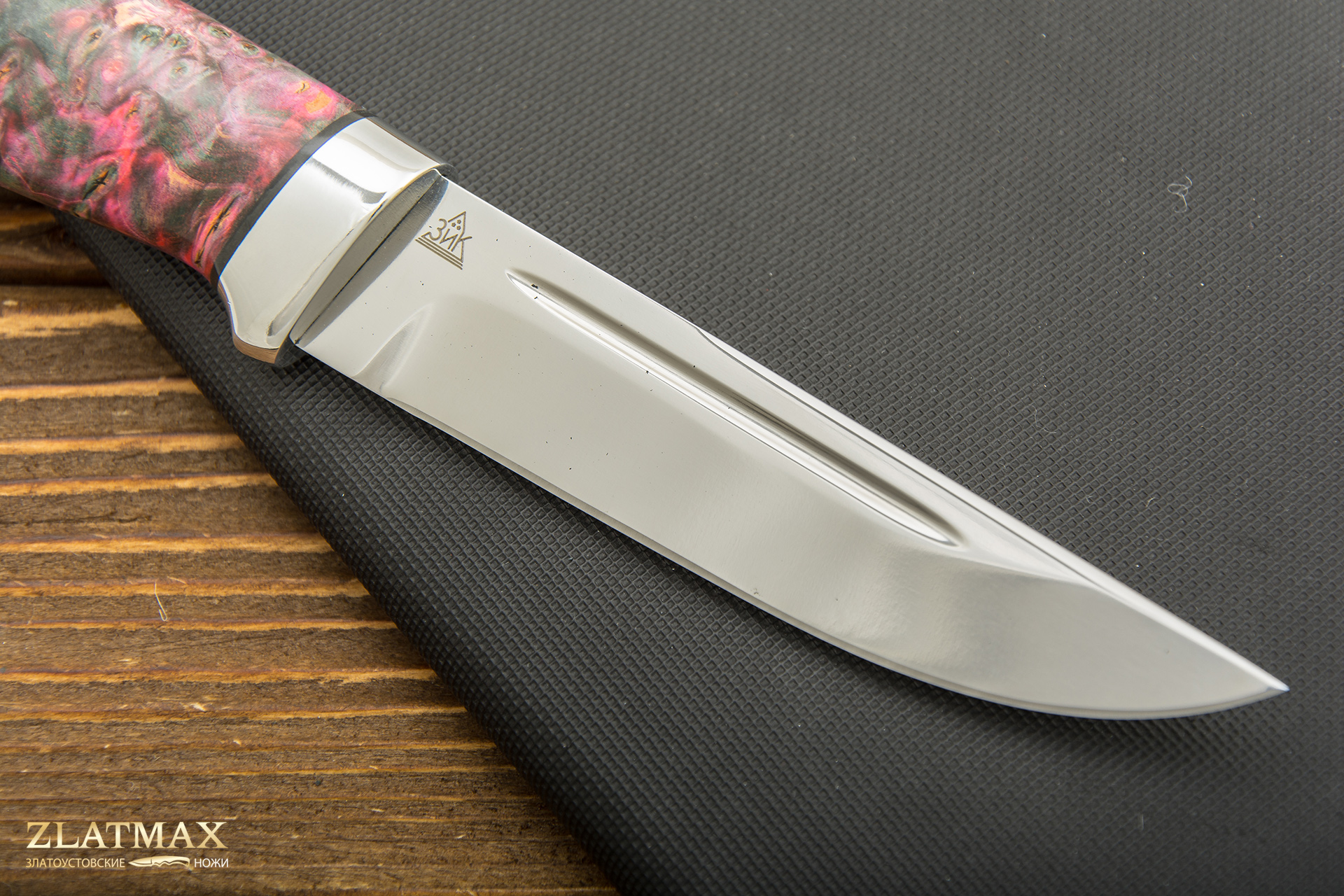 Нож Куница-2 (ELMAX, Стабилизированная древесина, Алюминий)