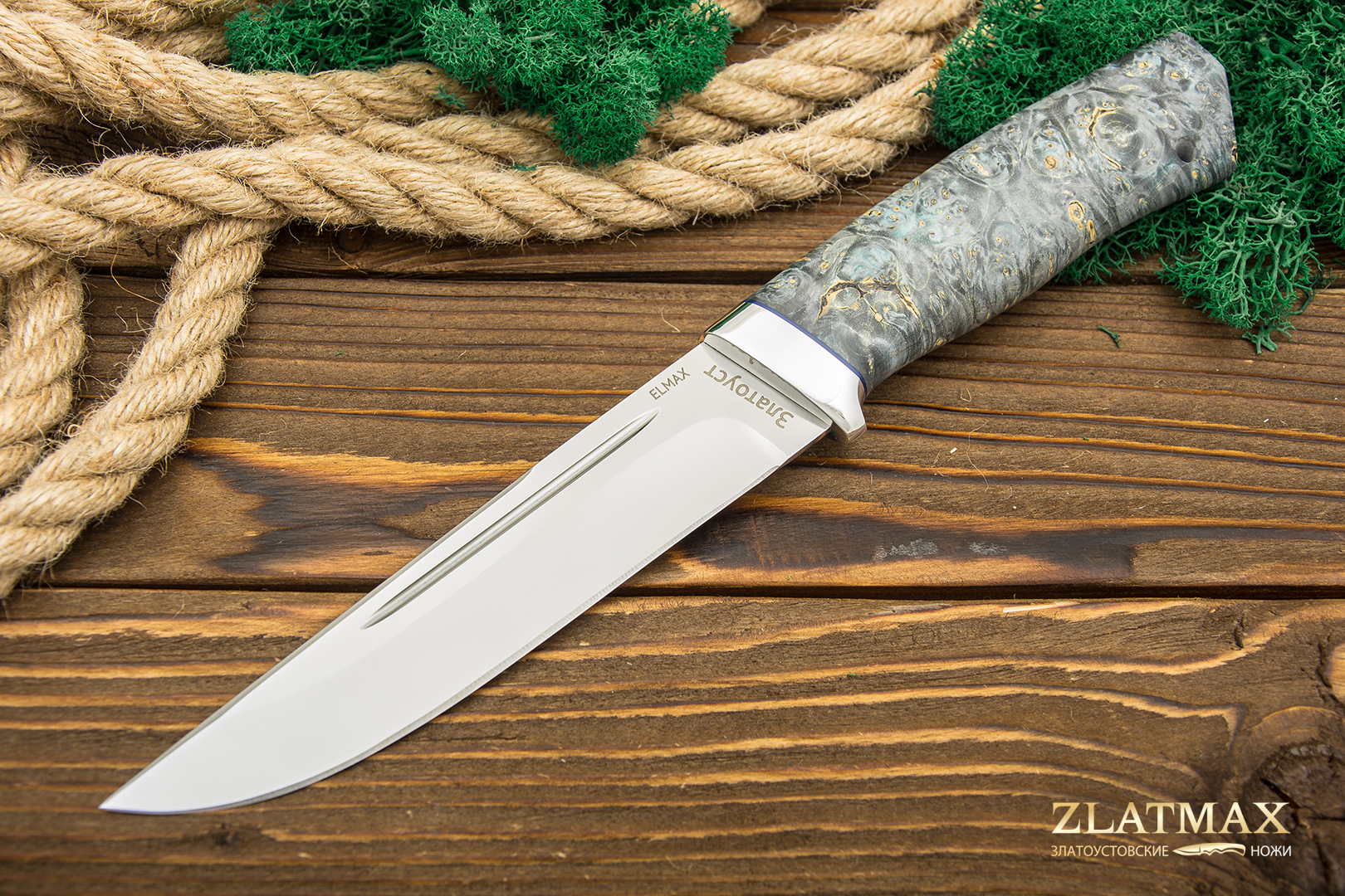 Нож Куница (ELMAX, Стабилизированный кап, Алюминий)