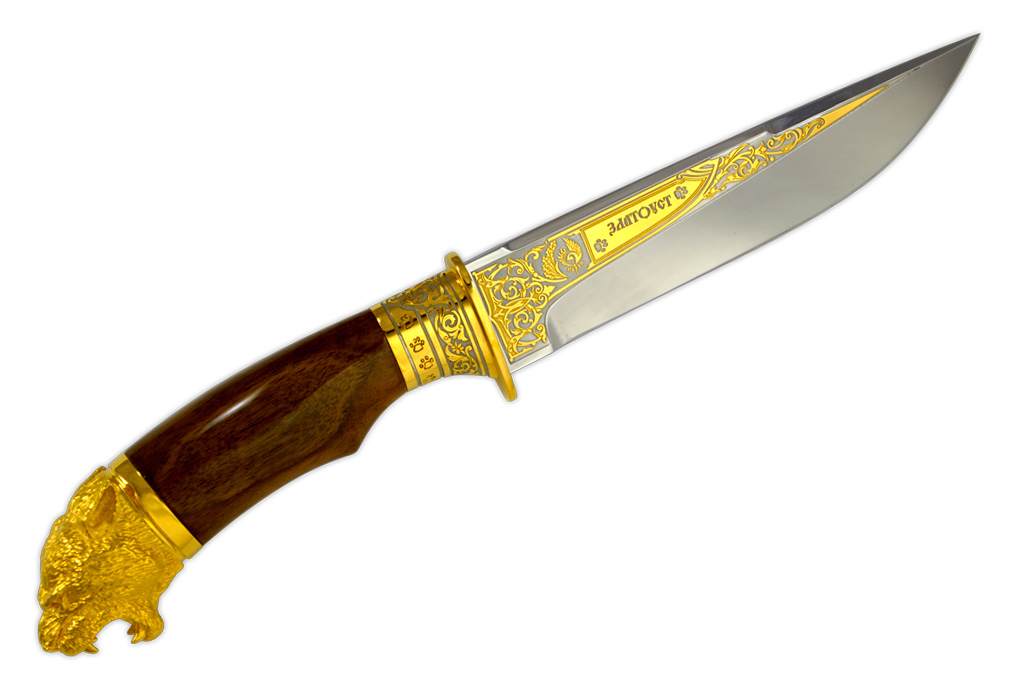 Нож «Кузюк» украшенный золотом
