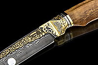 Нож Артыбаш украшенный (Золочение, Гравировка)