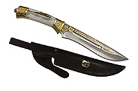 Нож Байкал (рог лося) в золоте в Южно-Сахалинске