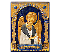 Икона «Архангел Михаил» на лазурите в Уфе