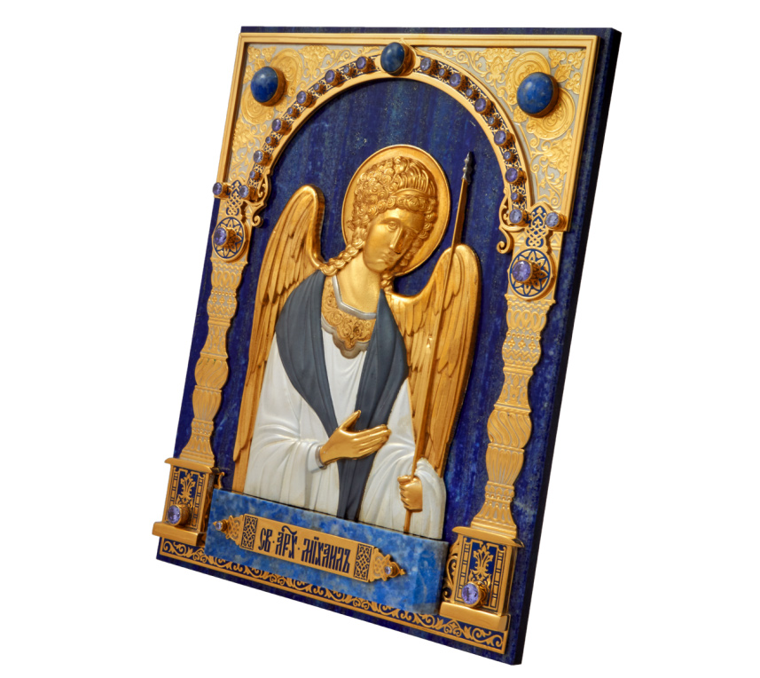 Икона «Архангел Михаил» на лазурите