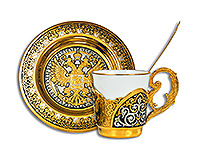 Набор кофейный «Герб Российской Федерации» на одну персону