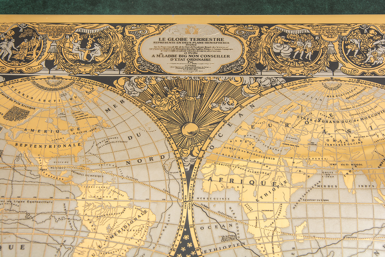 Карта мира Жана Баптиста Нолина 1708 г.