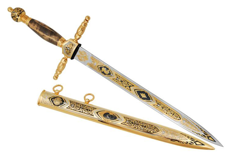 Кортик Адмиральский с цельнометаллическими ножнами вариант 2