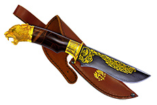 Нож «Тунгус» украшенный золотом в Санкт-Петербурге