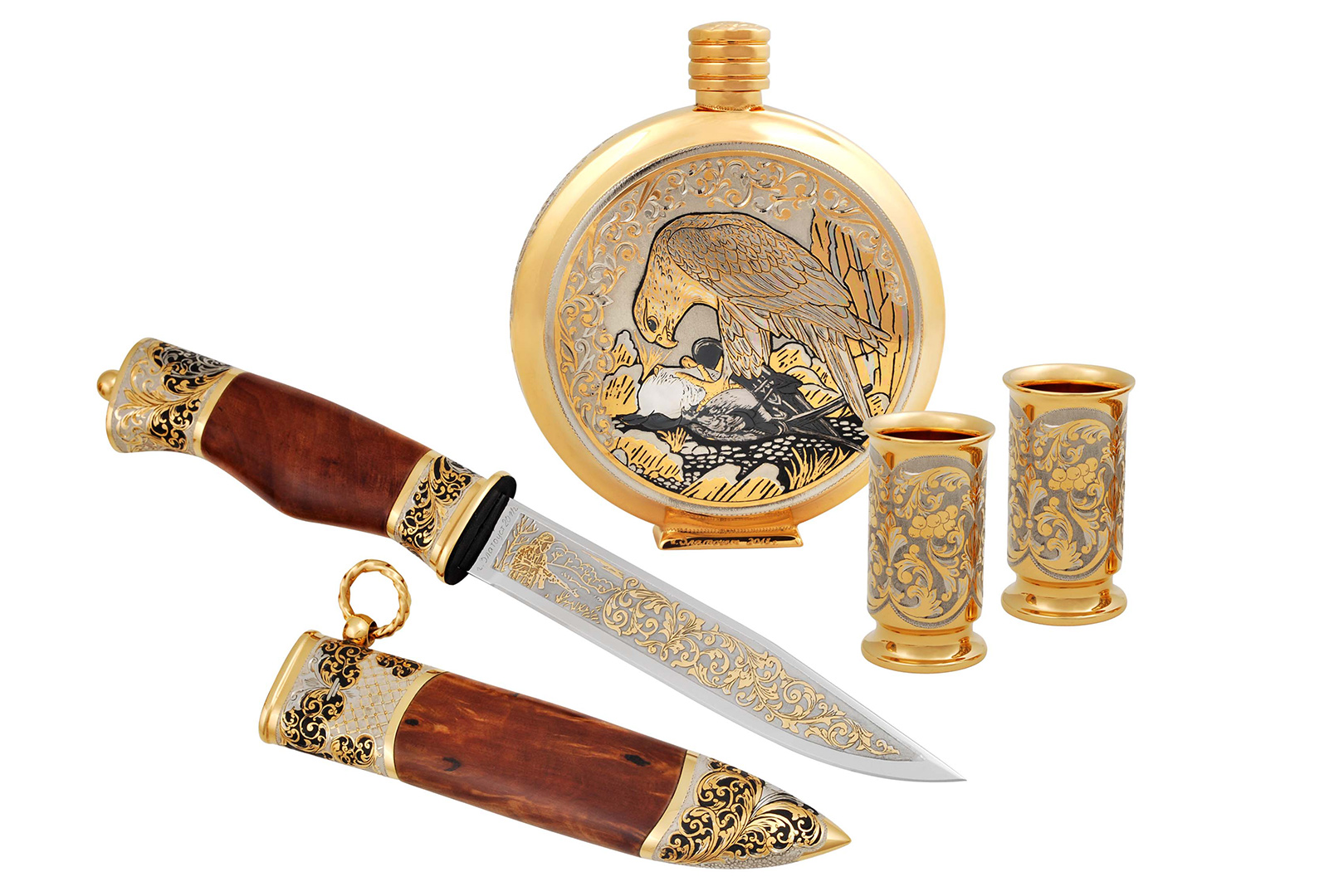 Набор «Катран» (нож, фляжка и стопки)