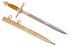 Кортики купить в Казани: Кортик Адмиральский Наградной (40Х10С2М, Украшенная, Золочение)