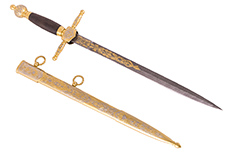 Кортики купить в Казани: Кортик Адмиральский Наградной (Дамаск, Украшенная, Золочение)