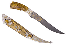 Нож ЦМ Азия (Булат, Украшенная, Золочение)