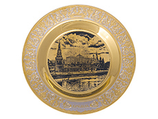 Дорогие подарки купить в Челябинске: Тарель Москва - Кремль гравюра