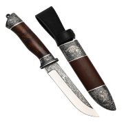 Подарочные ножи купить в Курске: Нож Бекас с сюжетом Свирепый тигр