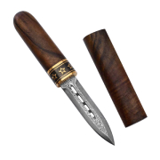 Дорогие подарки купить в Челябинске: Нож Сигара (Дамаск ZDI-1016, Ореховый кап)
