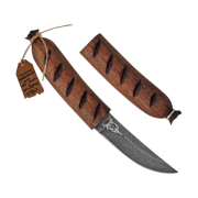 Дорогие подарки купить в Челябинске: Нож Сосиска (Дамаск ZDI-1016, Орех)