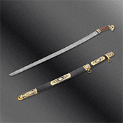 Длинноклинковое оружие купить в Уфе: Казачья Шашка в дамасской стали (Дамаск)