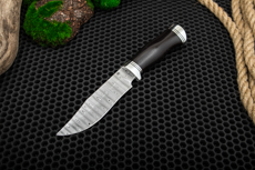 Ножи охотничьи купить в Рязани: Нож из дамасской стали АВ-103 (Дамаск ZDI-1016, Граб, Алюминий)