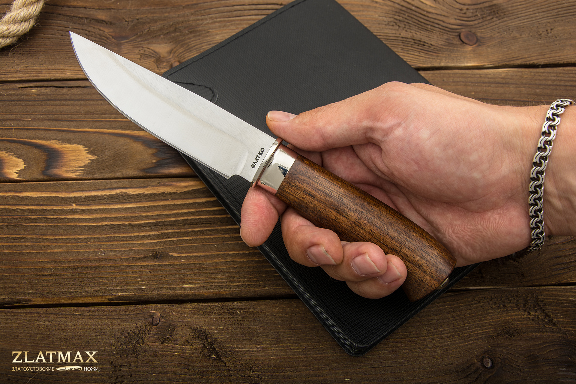 Нож Бекас (100Х13М, Орех, Металлический)