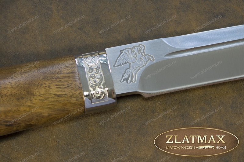 Нож Казарка (100Х13М, Орех, Металлический)
