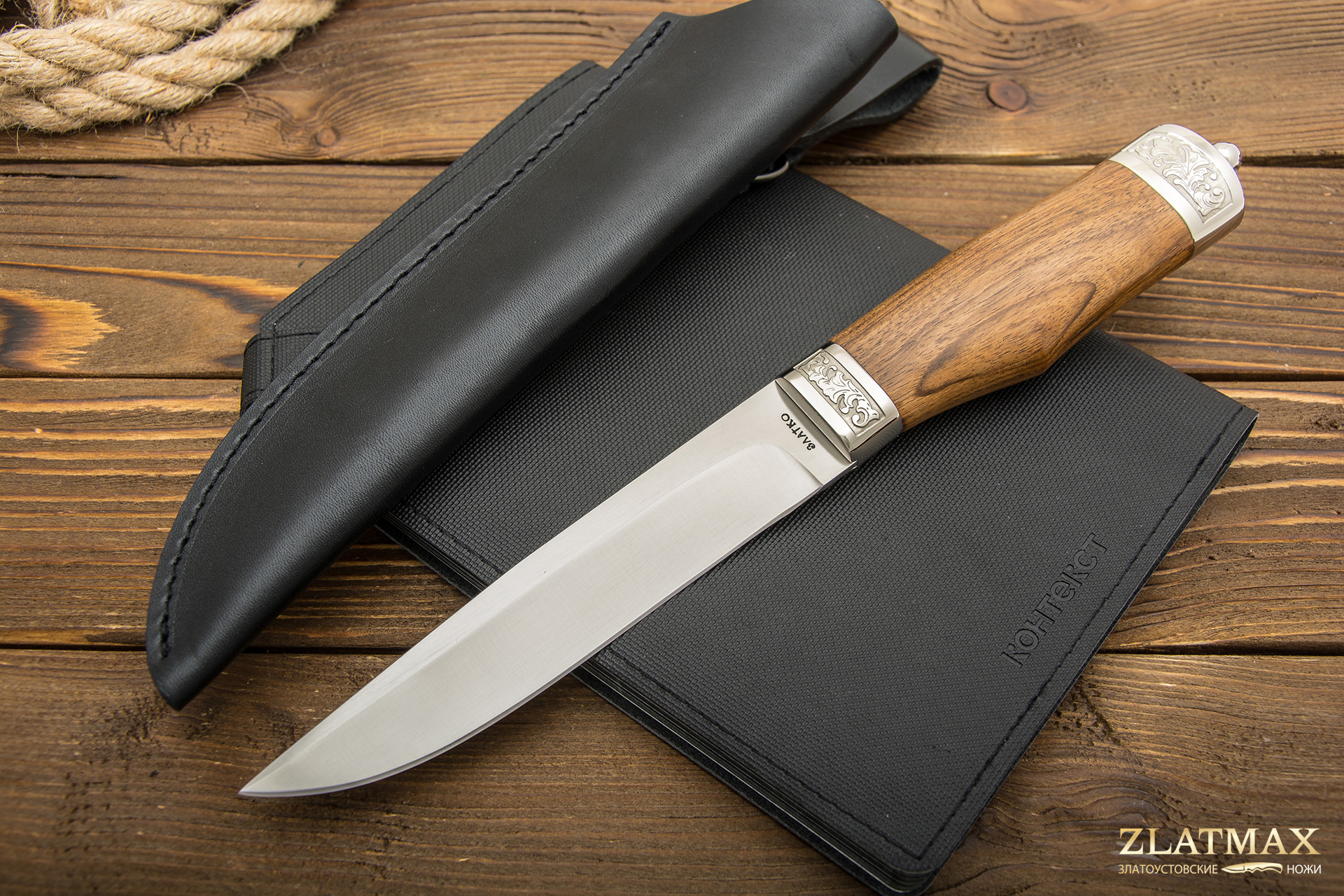 Нож Харза (100Х13М, Орех, Металлический) в Саратове фото-01