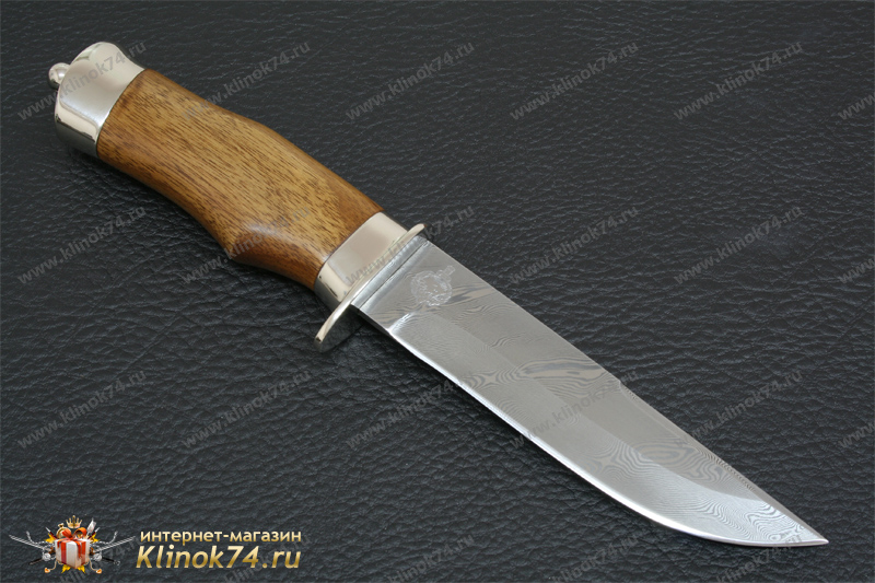 Нож Спец (Дамаск ZD-0803, Орех, Металлический)