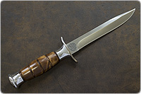 Нож Окопный (100Х13М, Берёзовый кап, Металлический)