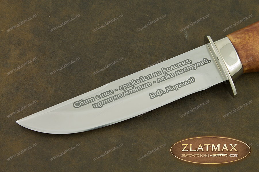 Нож Спец ВДВ (100Х13М, Берёзовый кап, Металлический)