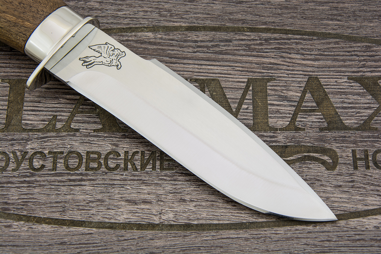 Нож Бобр-1 (100Х13М, Орех, Металлический)