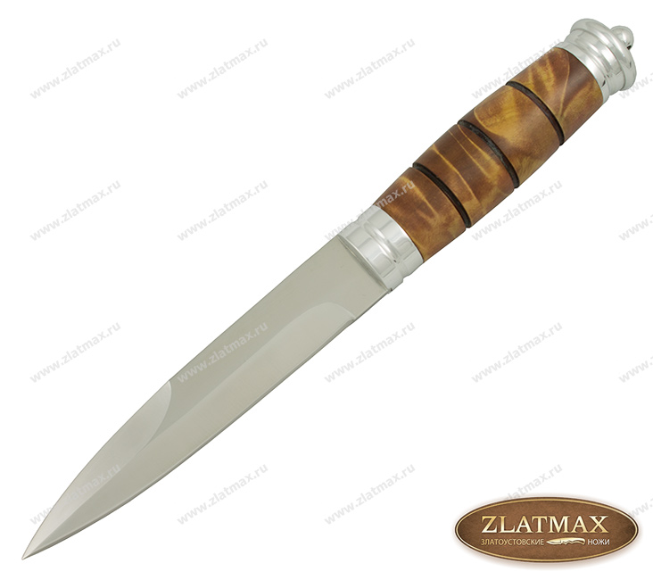 Нож Шилка (100Х13М, Берёзовый кап, Металлический) в Тольятти фото-01