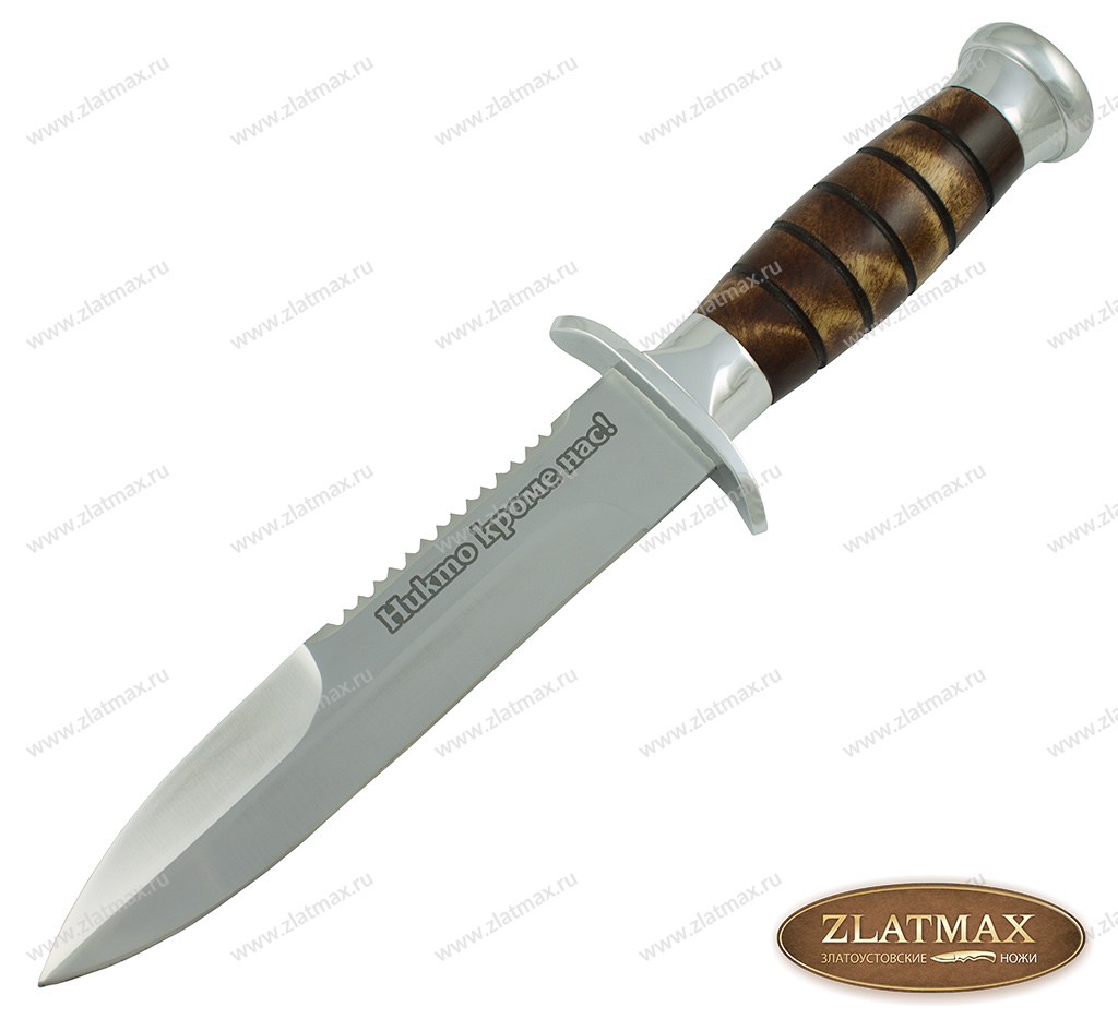 Нож Десантник (100Х13М, Берёзовый кап, Металлический) фото-01