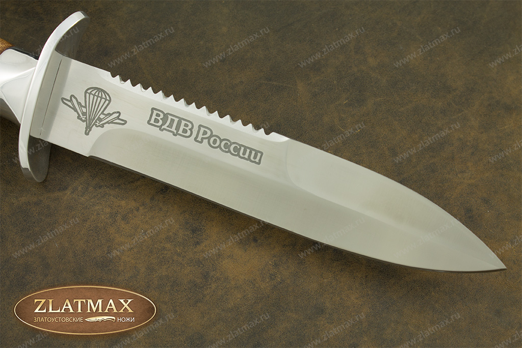 Нож Десантник (100Х13М, Берёзовый кап, Металлический)