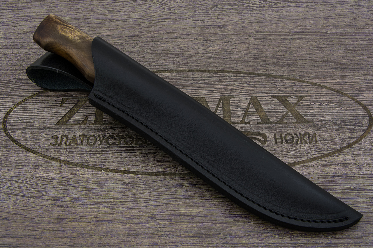 Нож Армейский (100Х13М, Берёзовый кап, Металлический)