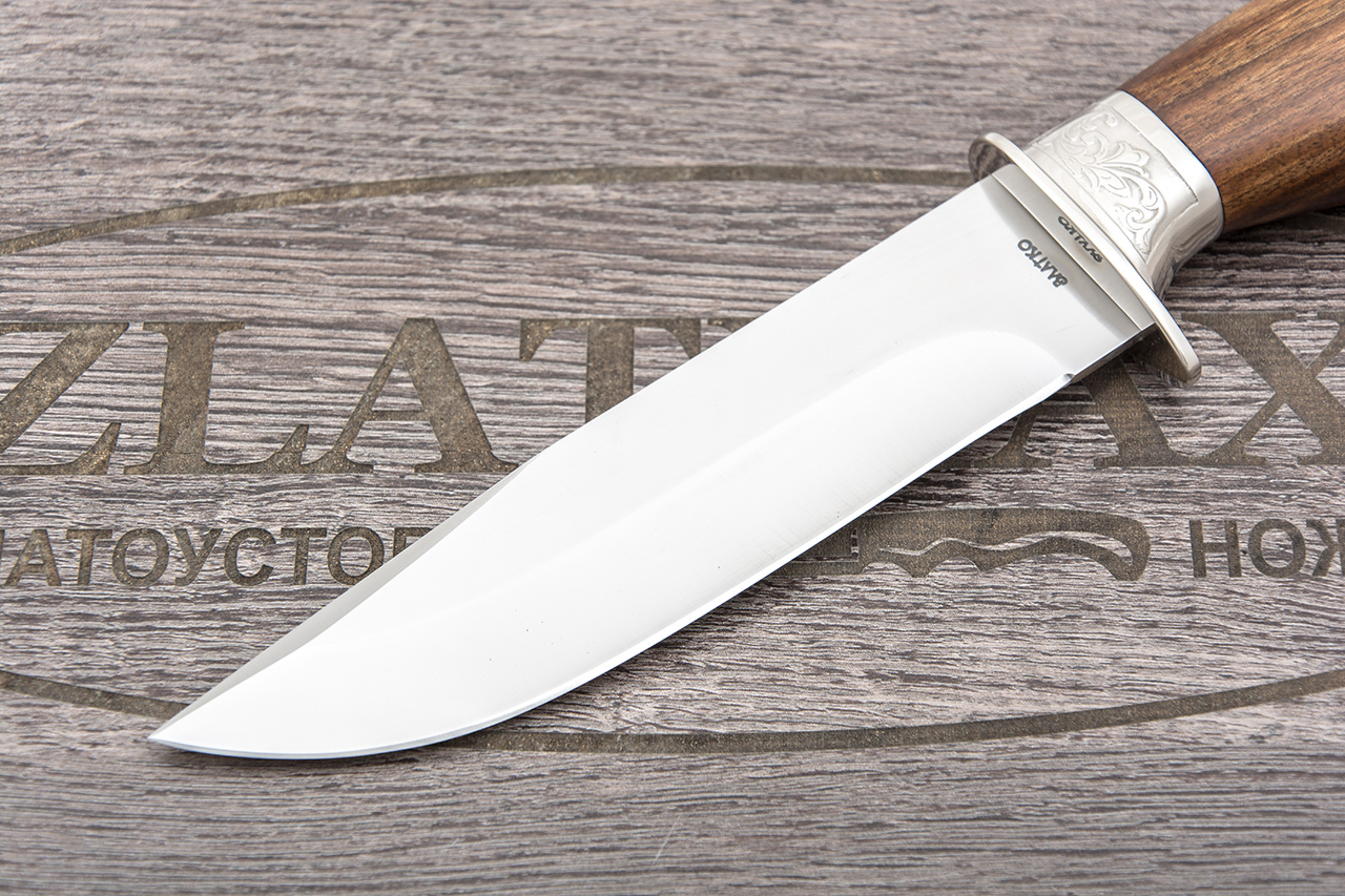 Нож Лось-1 (100Х13М, Орех, Металлический, Литье Пума)