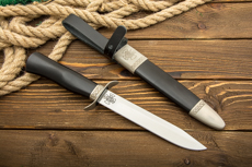 Нож НР-40 купить в Хабаровске: Нож Офицерский матовый (100Х13М, Орех + полимерное покрытие, Металлический)