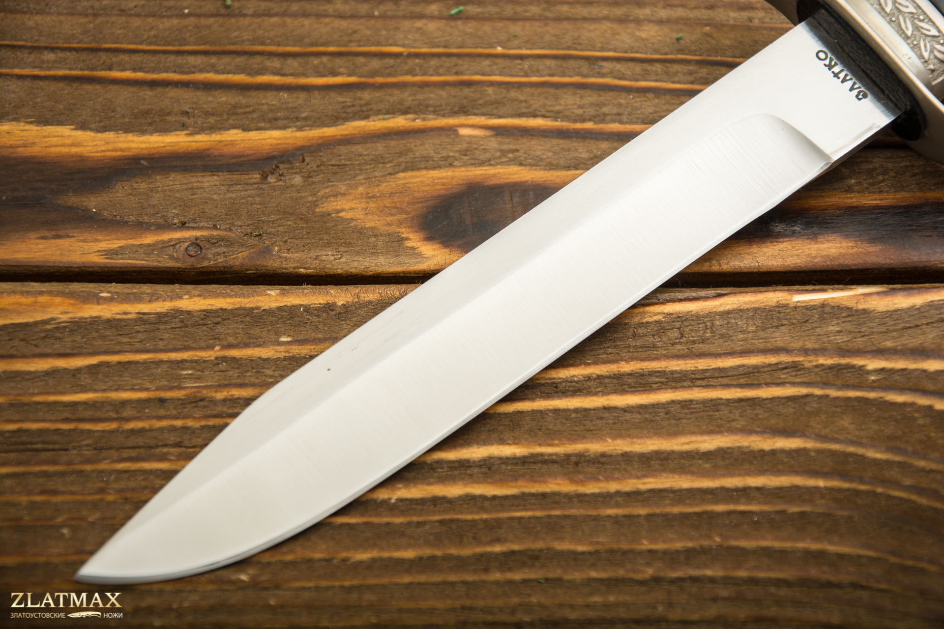 Нож Офицерский матовый (100Х13М, Орех + полимерное покрытие, Металлический)