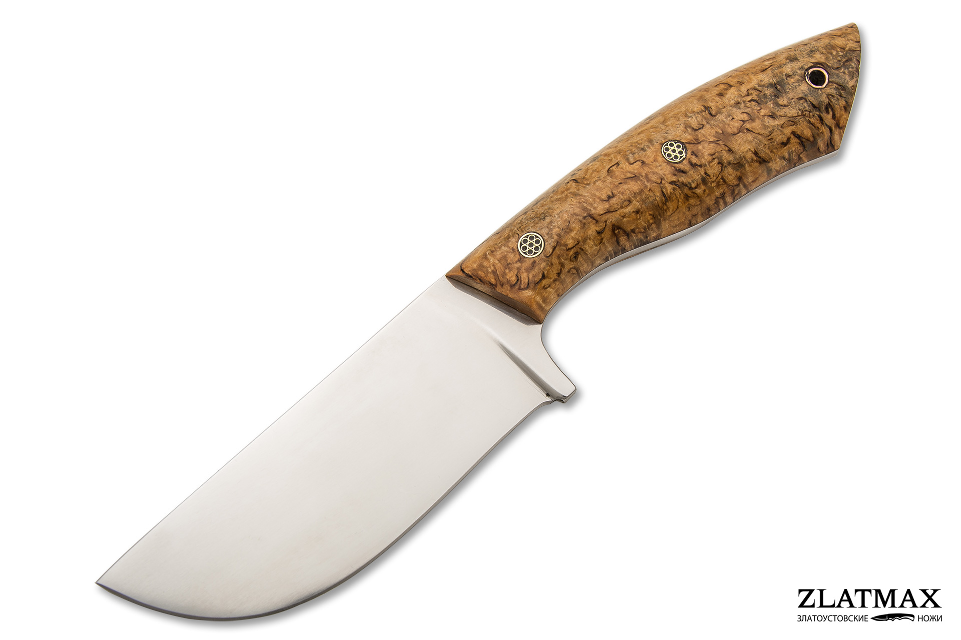Нож Бушуй (Х12МФ, Накладки карельская береза)