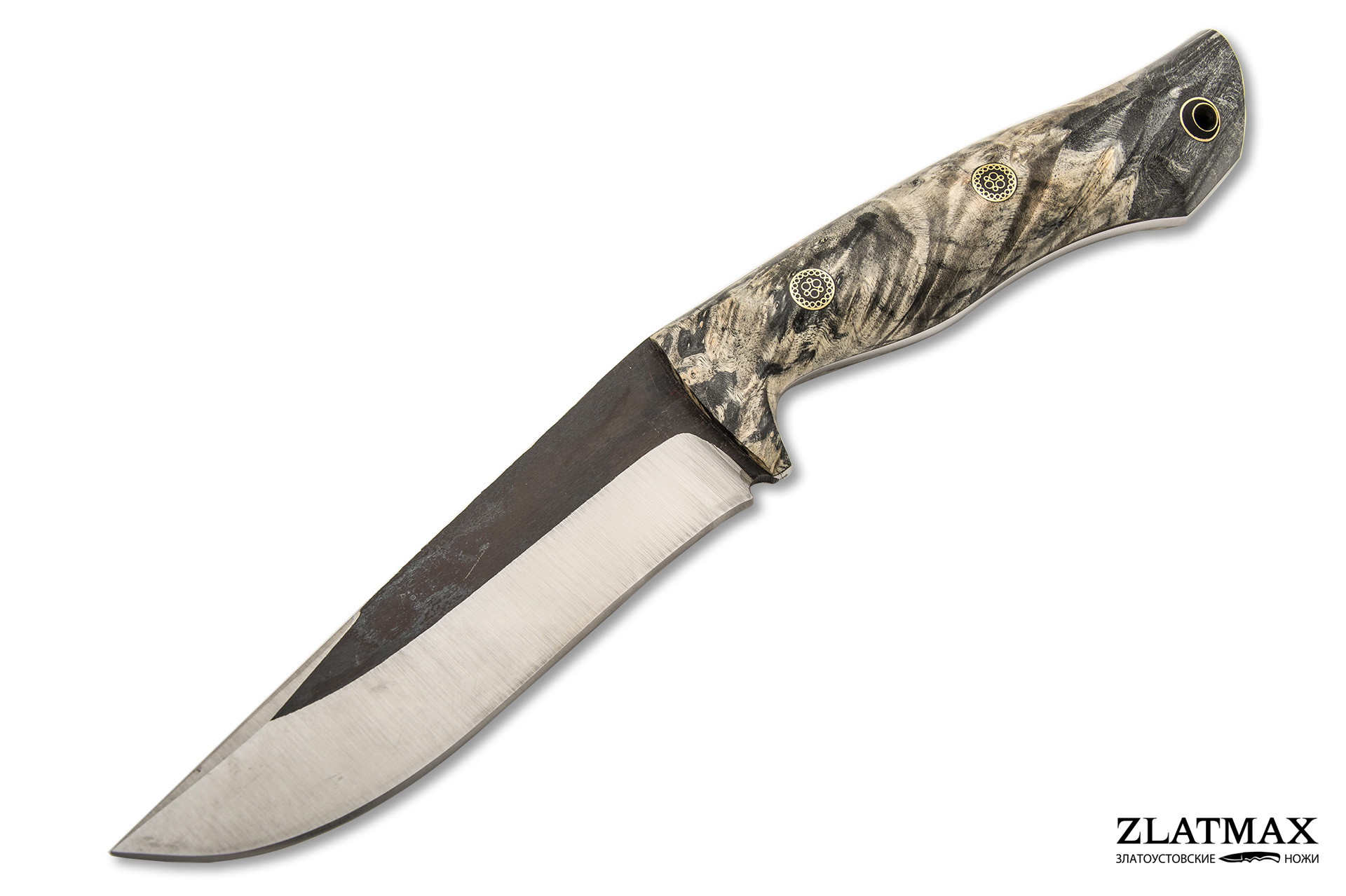 Нож Амундсен (Х12МФ, Накладки стабилизированный кап клёна)