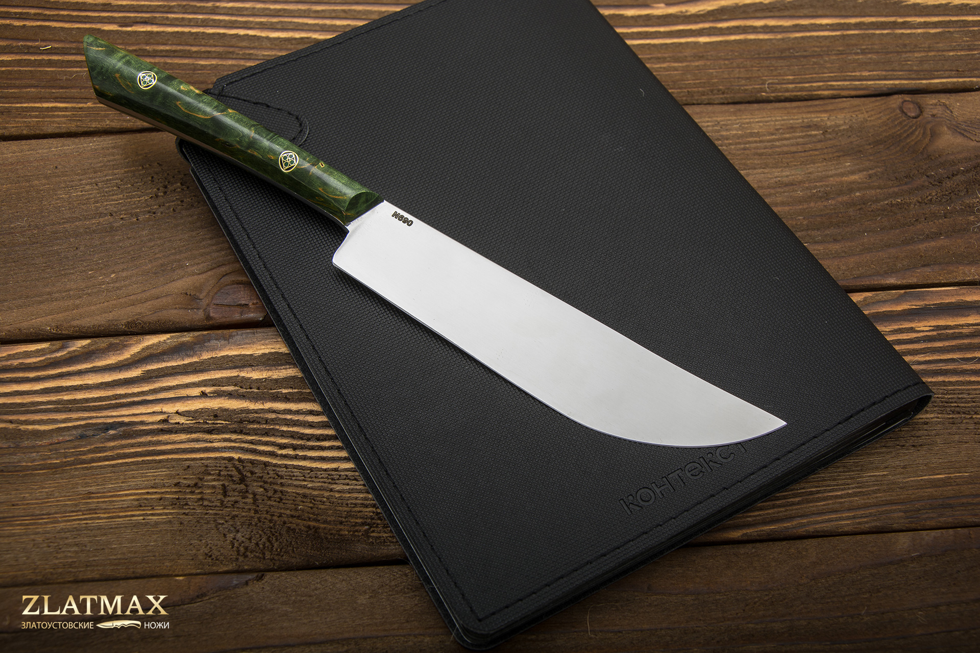 Нож Пчак-М (AUS10Co, Накладки стабилизированная карельская береза)