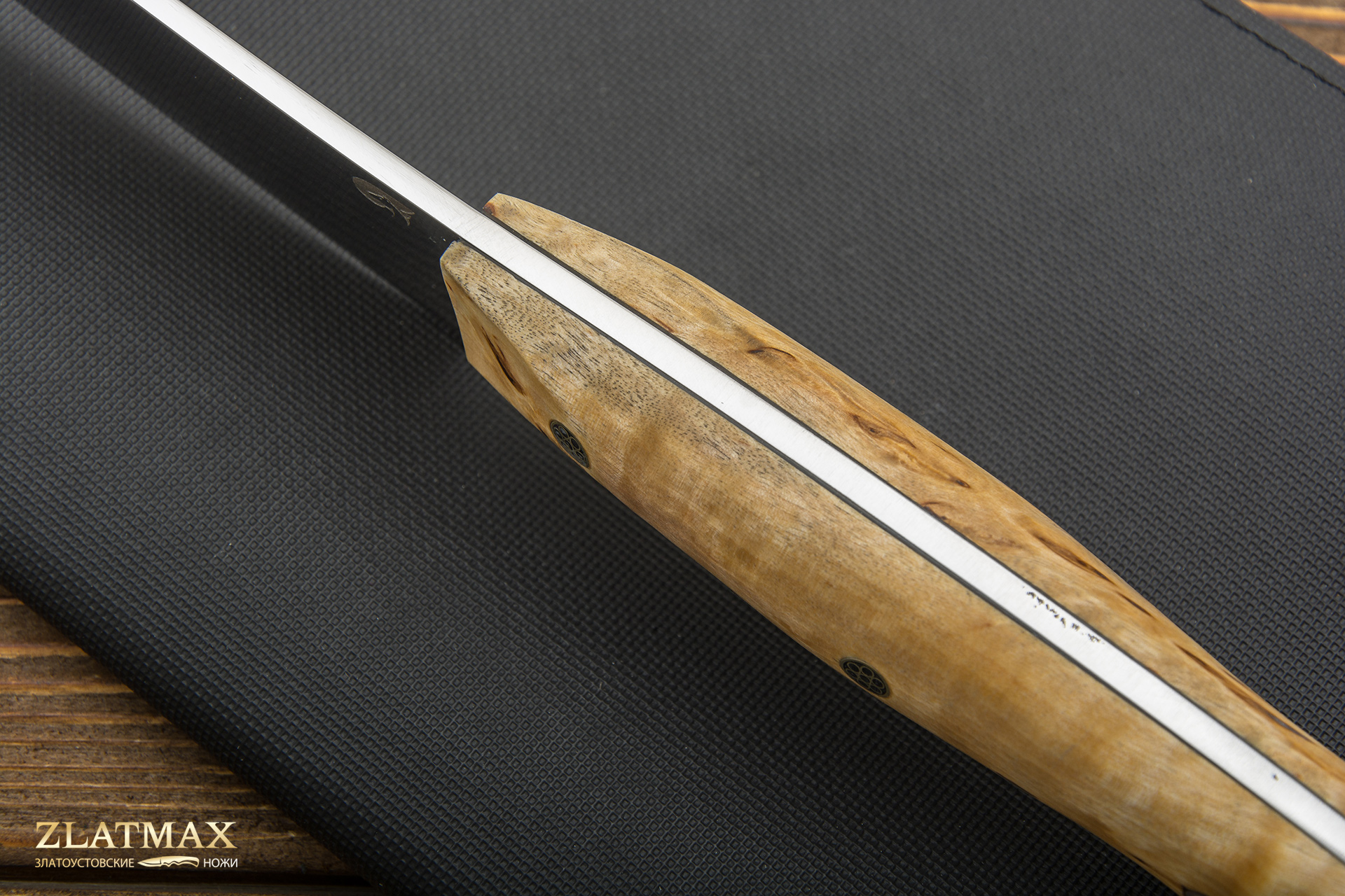 Нож Косотур (AUS10Co, Накладки карельская береза)